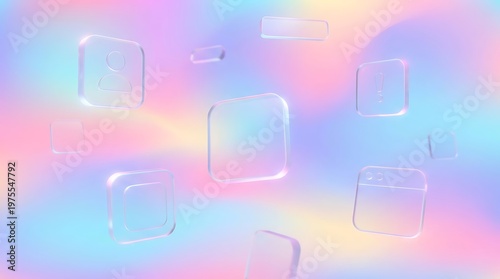 Holographic Squares Background
