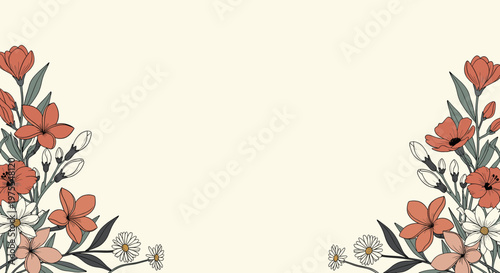 This vibrant floral illustration evokes feelings of serenity and growth. Perfect for designs needing a touch of natural beauty, branding, or editorial