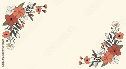 A delicate floral illustration creates a calming and peaceful mood. Perfect for backgrounds, website design, or springtime marketing materials.