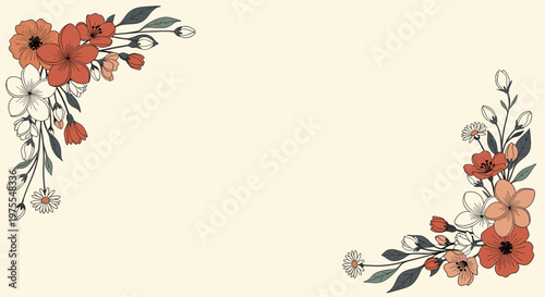 A delicate floral illustration evokes a sense of calm and natural beauty. Perfect for backgrounds, website design, or adding a touch of organic style 