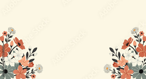 A calming and stylish floral pattern evokes a sense of natural beauty. Perfect for backgrounds, website design, and adding a touch of serenity to any 