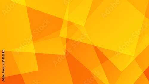 Energetic background with warm orange and yellow translucent squares creating a sunlight inspired geometric pattern