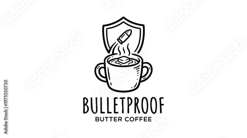 Bulletproof Butter Coffee Brand Logo Design