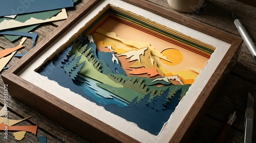 Paper Cut Landscape Art