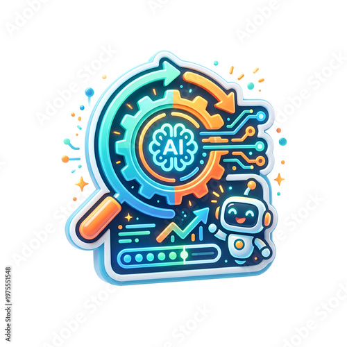 Artificial Intelligence Technology Concept Illustration.