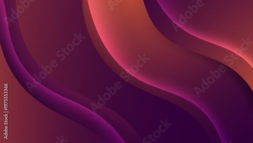 Sophisticated abstract wallpaper with flowing pink waves and dark purple shadow transitions