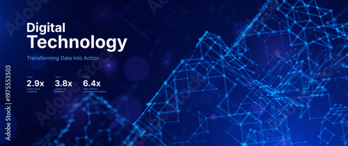 Abstract Digital Structure. Futuristic Tech Data Flow. Digital Banking, Blockchain and Innovation. Financial Technologies Concept. Vector Illustration. 