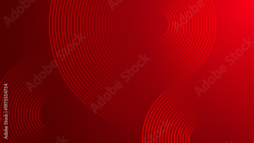 Minimalist red geometric background with concentric circles and elegant gradients for premium design