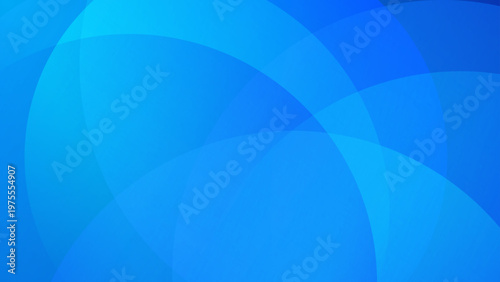 Calm abstract background with soft blue overlapping circles and smooth curved gradients
