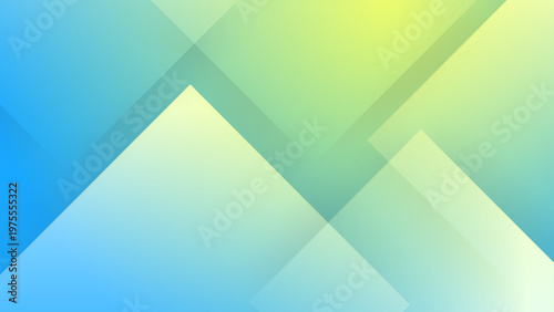 Clean abstract background with lime green and cyan blue geometric square patterns for fresh design