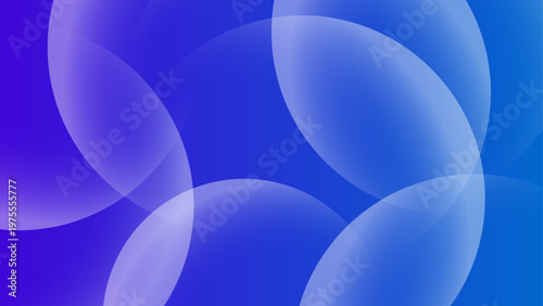 Elegant blue abstract background with translucent white overlapping circles creating a soft bokeh effect