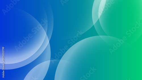 Refreshing teal to blue gradient background featuring elegant overlapping white translucent circles