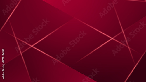 Futuristic dark red background with glowing neon laser lines and geometric facets