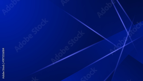 High tech blue background with glowing light rays and futuristic geometric shapes