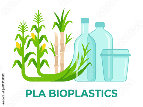 Eco-friendly PLA bioplastics derived from renewable agricultural resources such as corn and sugarcane, promoting sustainable packaging solutions and environmental responsibility