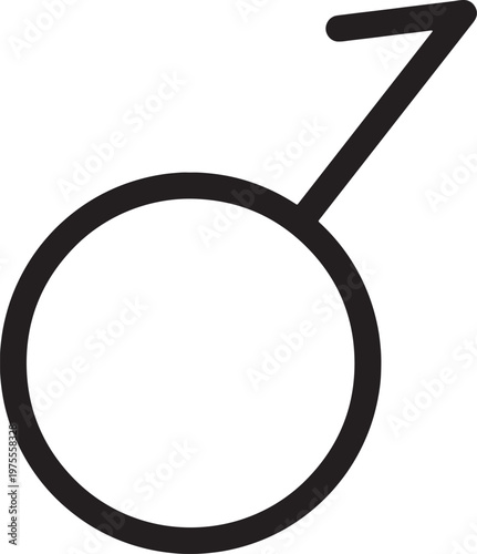 Male gender symbol vector icon