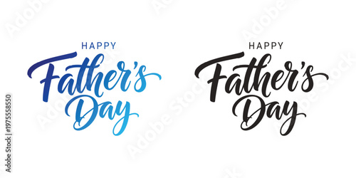 Happy father's day beautiful calligraphy designs for celebrating dad