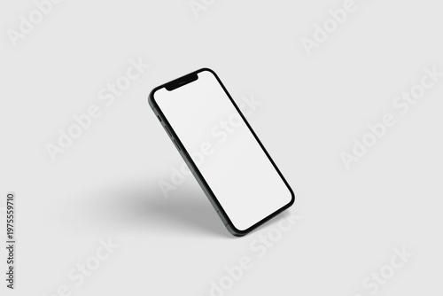 Phone with blank screen isolated