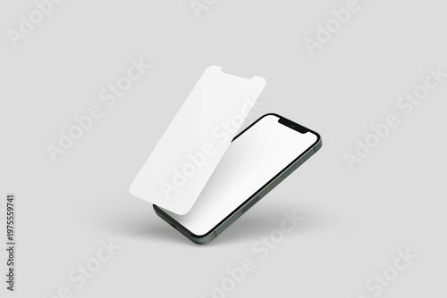 Phone with blank screen isolated
