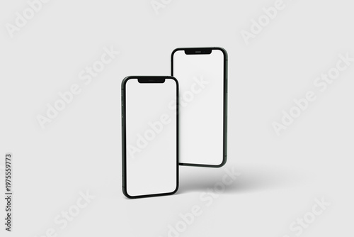 Phone with blank screen isolated