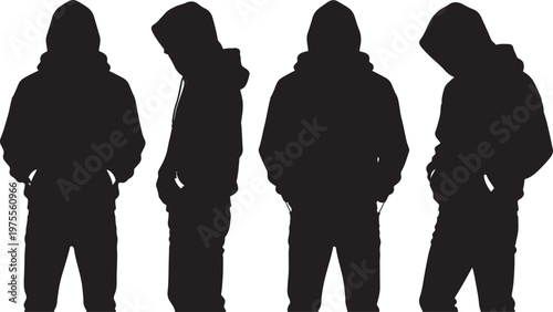 Hoodie Mockup Set with Front, Side and Back Views – Minimal Studio Fashion Presentation