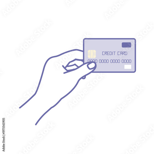 クレジットカードを持つ手