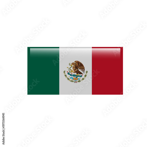 Mexico flag_vibrant national symbol of pride with mirror shading