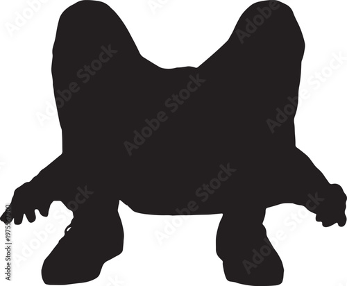 vector, silhouette of a man lying on the ground with his legs bent at the knees