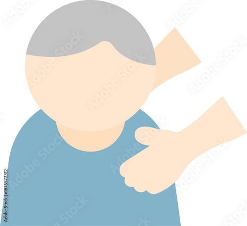 男性介護のアイコンのイラスト
