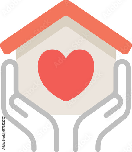 住宅の見守りのアイコンのイラスト