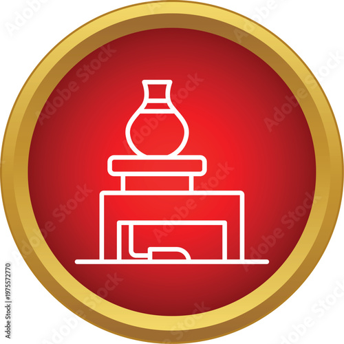 Pottery wheel processing clay into a vase, symbolizing handmade craftsmanship