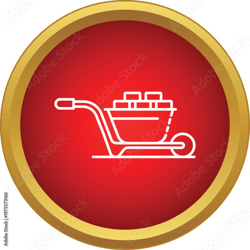 Wheelbarrow with bricks illustrating building, labor, and home improvement