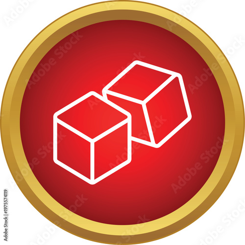 Sugar cubes representing sweetening ingredients or glucose supply in a simple line graphic