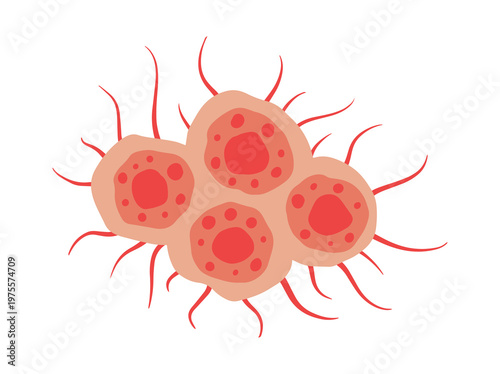 Cancer Cell Cartoon Illustration