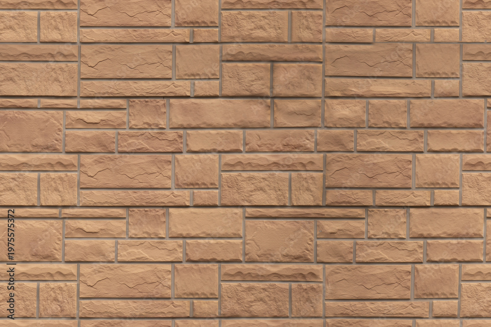 Obraz premium Stone wall made of rectangular blocks with textured surface outdoors