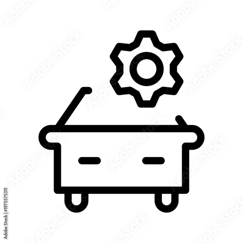 Modern car settings icon vehicle configuration, dashboard controls and automotive system adjustment concept visual