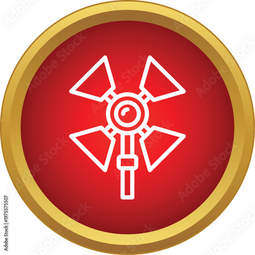 Studio light equipment with barn doors icon for a film or video production