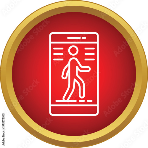 Pedometer application on a smartphone showing walking activity tracking, fitness concept