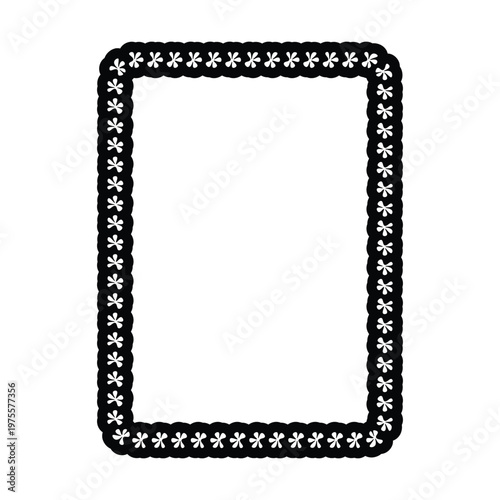 Decorative rope braid border frame vector illustration collection minimal black braided edge rectangle rounded frame for label card design