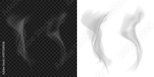 Принти на полотні Smoke collection isolated on transparent background PNG