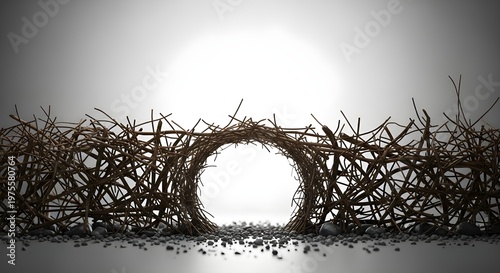 Business Solution Concept Obstacle Removing to Reveal Clear Path Abstract Macro Texture Background