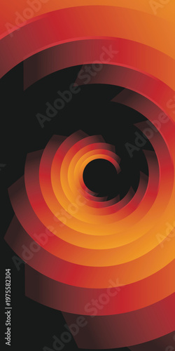 Background geometric shapes gradient color spiral motif. Texture and pattern abstract black hole style