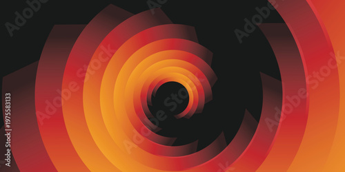 Background geometric shapes gradient color spiral motif. Texture and pattern abstract black hole style