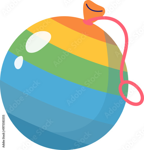 Flat Vector Japanese Festival Water Balloon Yo-yo Illustration