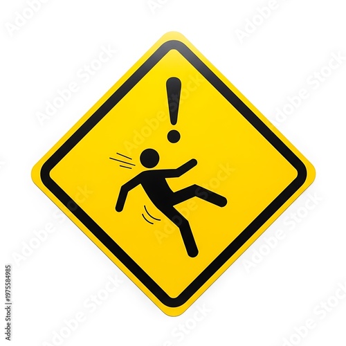 Warning Sign Alerting of Slippery Floor Risks