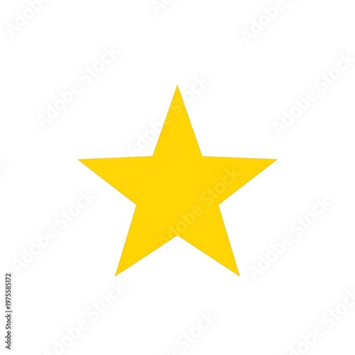 Bright Yellow Star Icon for Decorative or Graphic Design