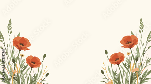 A stylish, minimalist botanical illustration with a calming palette. Perfect for backgrounds, website design, or adding a natural touch to branding ma