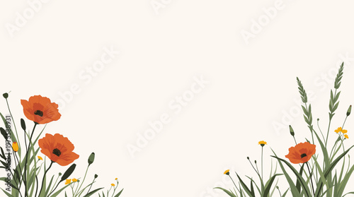 A calming and minimalist botanical illustration, perfect for backgrounds, website design, or adding a touch of nature to any project. Evokes feelings 