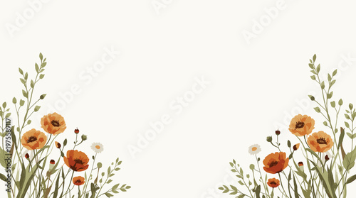A softly colored, digitally illustrated floral arrangement. Ideal for backgrounds, website design, or adding a touch of nature to creative projects, e