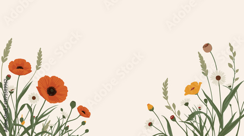 A calming and minimalist botanical illustration, perfect for backgrounds, wellness content, or designs needing a touch of organic simplicity. Evokes a